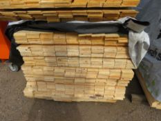 LARGE PACK OF UNTREATED HIT AND MISS CLADDING TIMBER BOARDS: 1.75M LENGTH X 100MM APPROX.