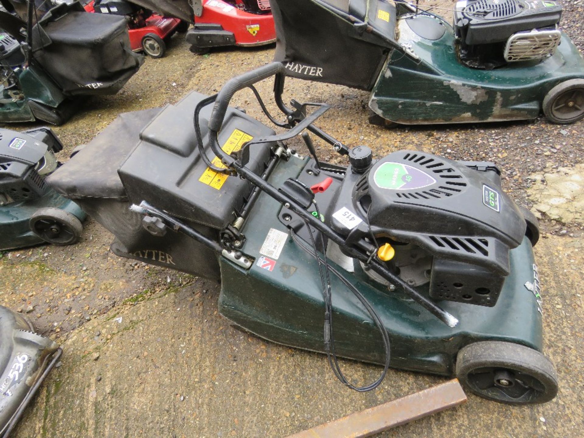HAYTER HARRIER 48 ROLLER MOWER WITH COLLECTOR . DIRECT FROM LOCAL LANDSCAPE COMPANY WHO ARE CLOSING
