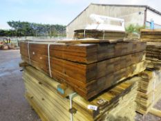 SMALL PACK OF PRESSURE TREATED FEATHER EDGE FENCE CLADDING TIMBER BOARDS: 1.75M LENGTH X 100MM WIDTH