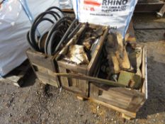 PALLET CONTAINING PNEUMATIC DRIVEN BRUSHES AND HEADS ETC.