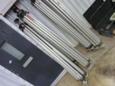 3 X EXTRA LARGE SURVEY TRIPODS.