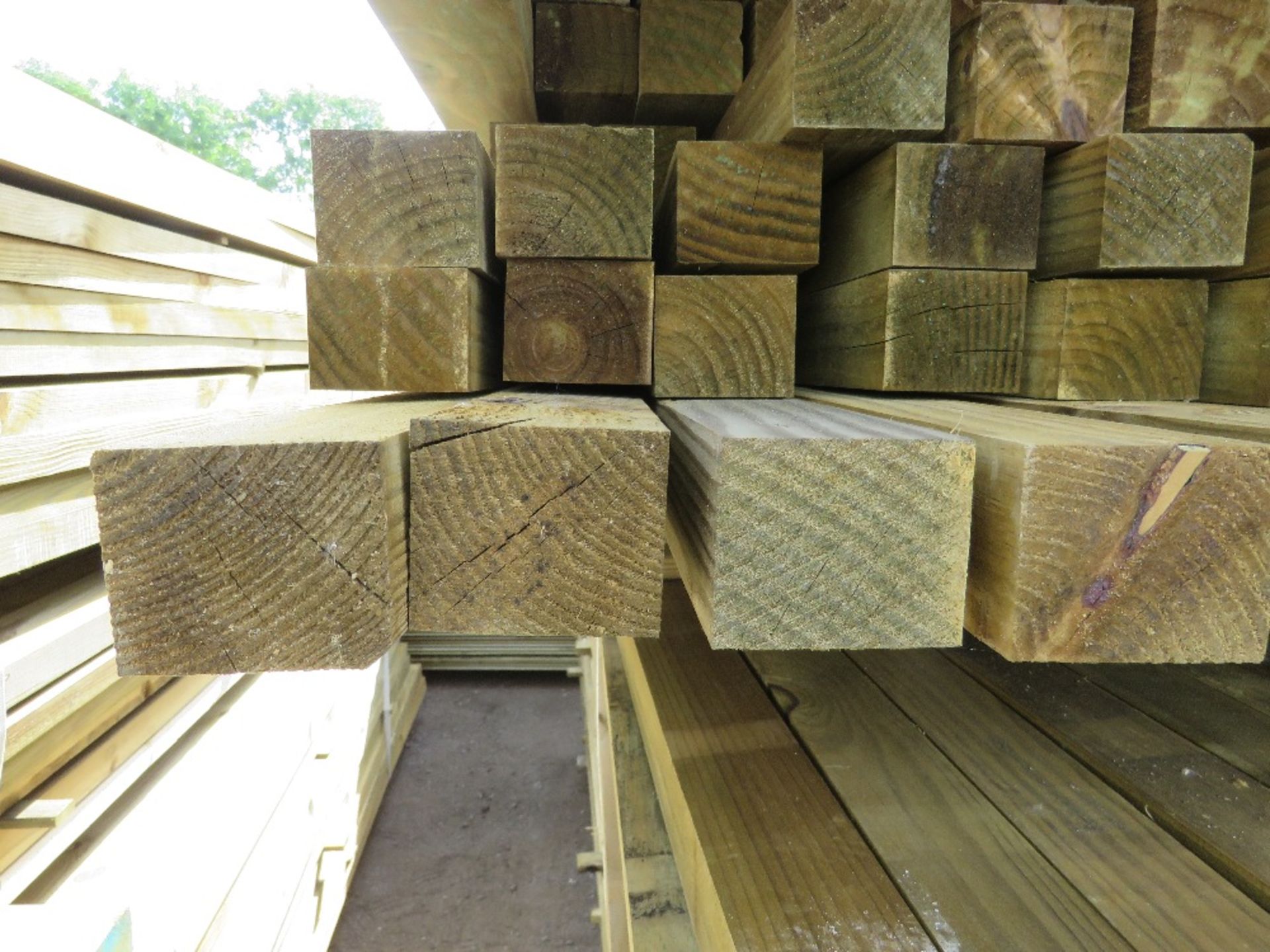 LARGE PACK OF TREATED TIMBER BATTENS / POSTS 52MM X45MM APPROX 2.0M -2.7M LENGTH APPROX. 200NO PIECE - Image 3 of 3