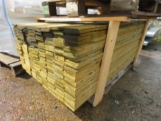 PACK OF TREATED FEATHER EDGE TIMBER CLADDING BOARDS 1.65M X 100MM APPROX.