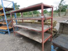 HEAVY DUTY STEEL FRAMED SHELVING UNIT 1.9M HEIGHT X 0.93M DEPTH X 2.55M LENGTH APPROX.