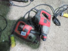 2NO 110VOLT POWERED MILWAUKEE BREAKER DRILLS. THIS LOT IS SOLD UNDER THE AUCTIONEERS MARGIN SCHEM