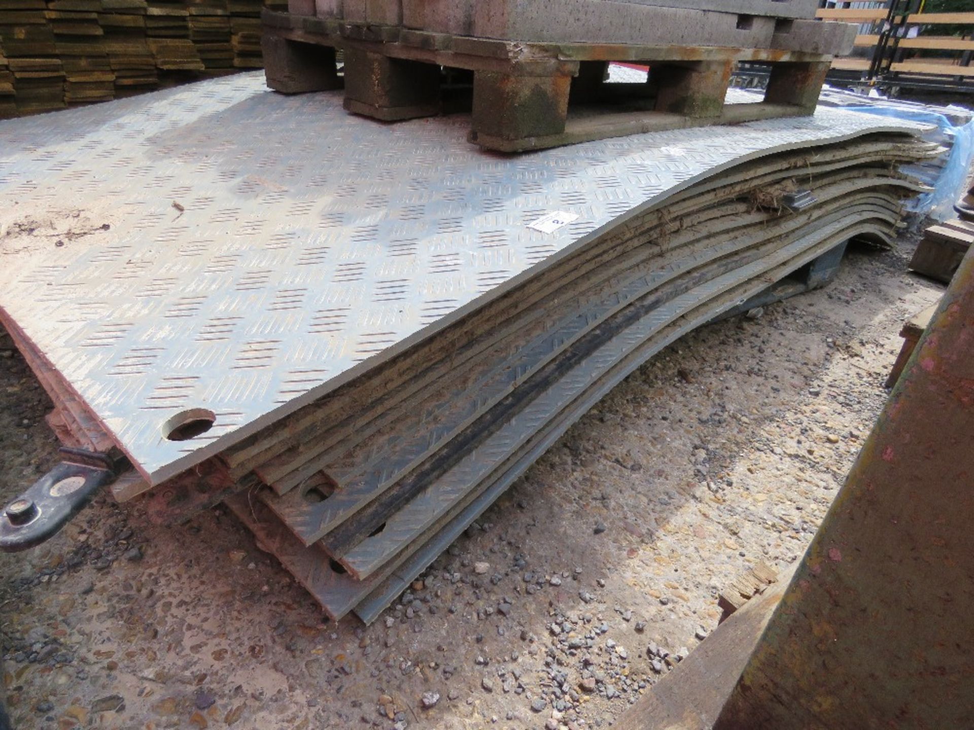 STACK OF GREY TRACK MATS, 10MM THICKNESS: 19NO APPROX @ 1.25M X 2.5M. DIRECT FROM LOCAL DEPOT CLOSU - Image 3 of 3