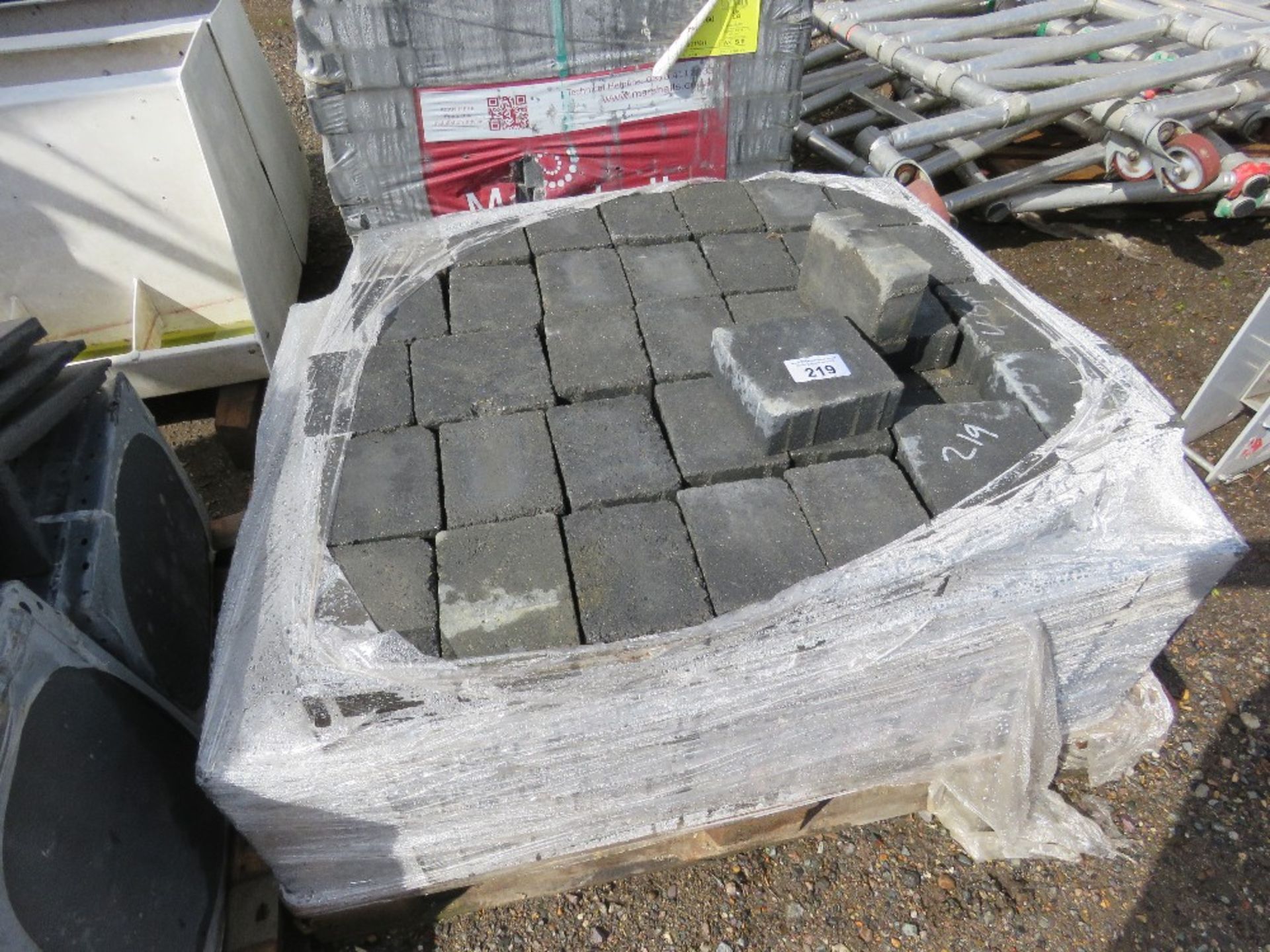 2 X PALLETS OF MARSHALL GREY PAVERS.