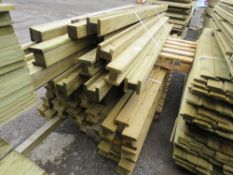 2 X BUNDLES OF "H" PROFILE TIMBER FENCE POSTS.