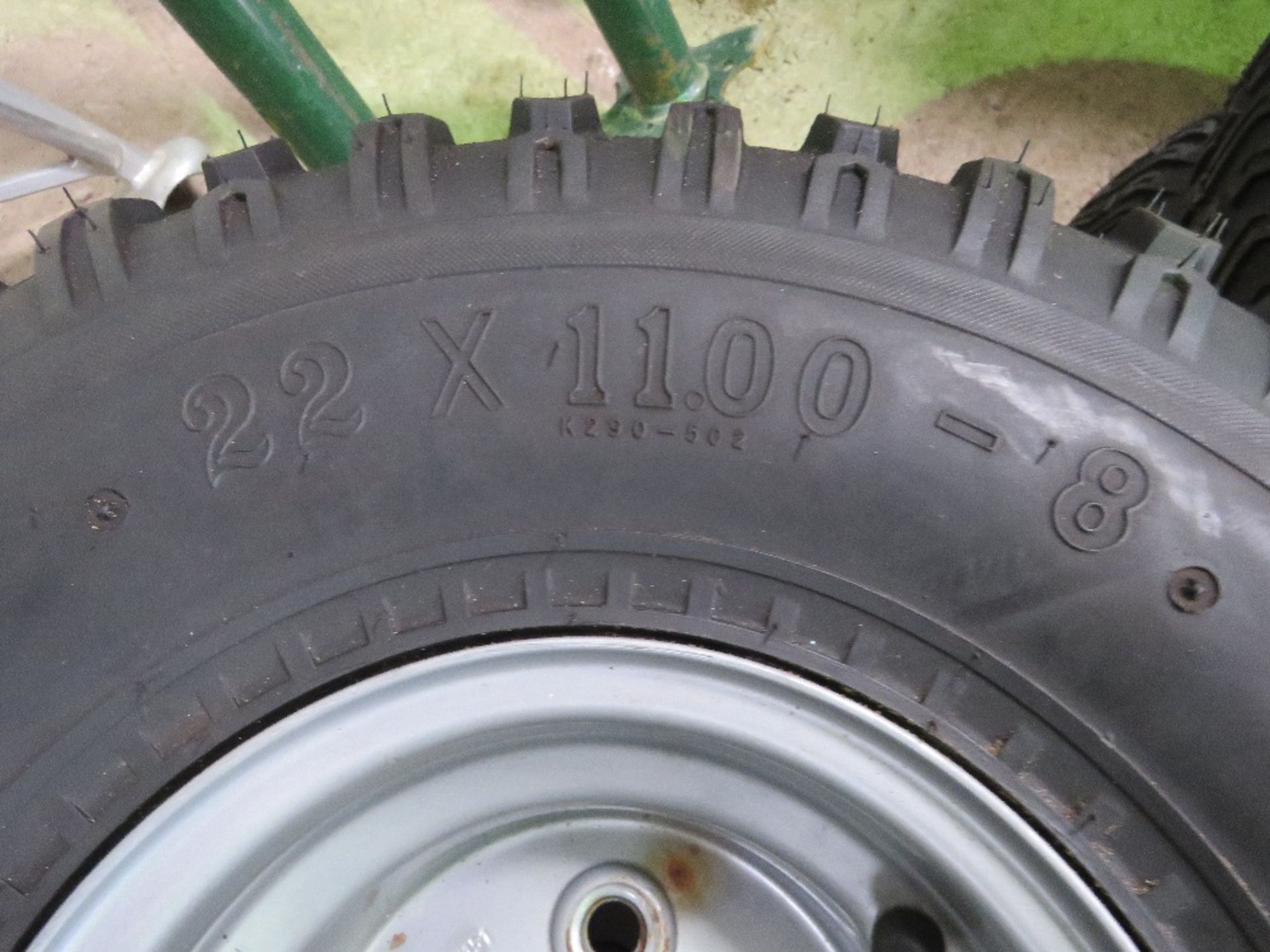 2 X 4 STUD WHEELS AND TYRES, 22X11.00 SIZE. - Image 3 of 4