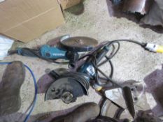 2NO LARGE SIZED 110VOLT POWERED MAKITA ANGLE GRINDERS. THIS LOT IS SOLD UNDER THE AUCTIONEERS MAR
