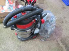 240VOLT POWERED VACUUM PLUS A FAN. THIS LOT IS SOLD UNDER THE AUCTIONEERS MARGIN SCHEME, THEREFOR