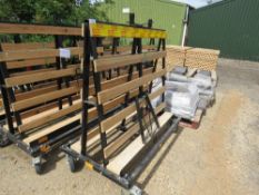 HEAVY DUTY DOUBLE SIDED BOARD TROLLEY, 5FT LENGTH APPROX.