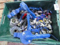 BOX CONTAINING PIPE AND GATE VALVES, UNUSED. THIS LOT IS SOLD UNDER THE AUCTIONEERS MARGIN SCHEME