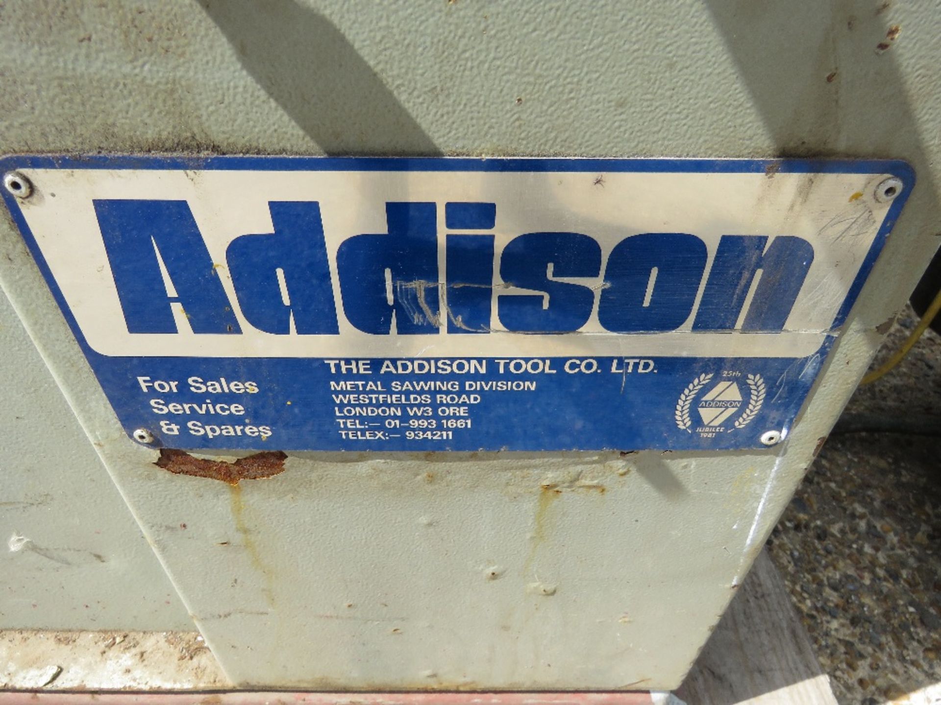 ADDISON 450S UPSTROKING ALUMINIUM CUTTING SAW. THIS LOT IS SOLD UNDER THE AUCTIONEERS MARGIN SCHE - Image 6 of 6