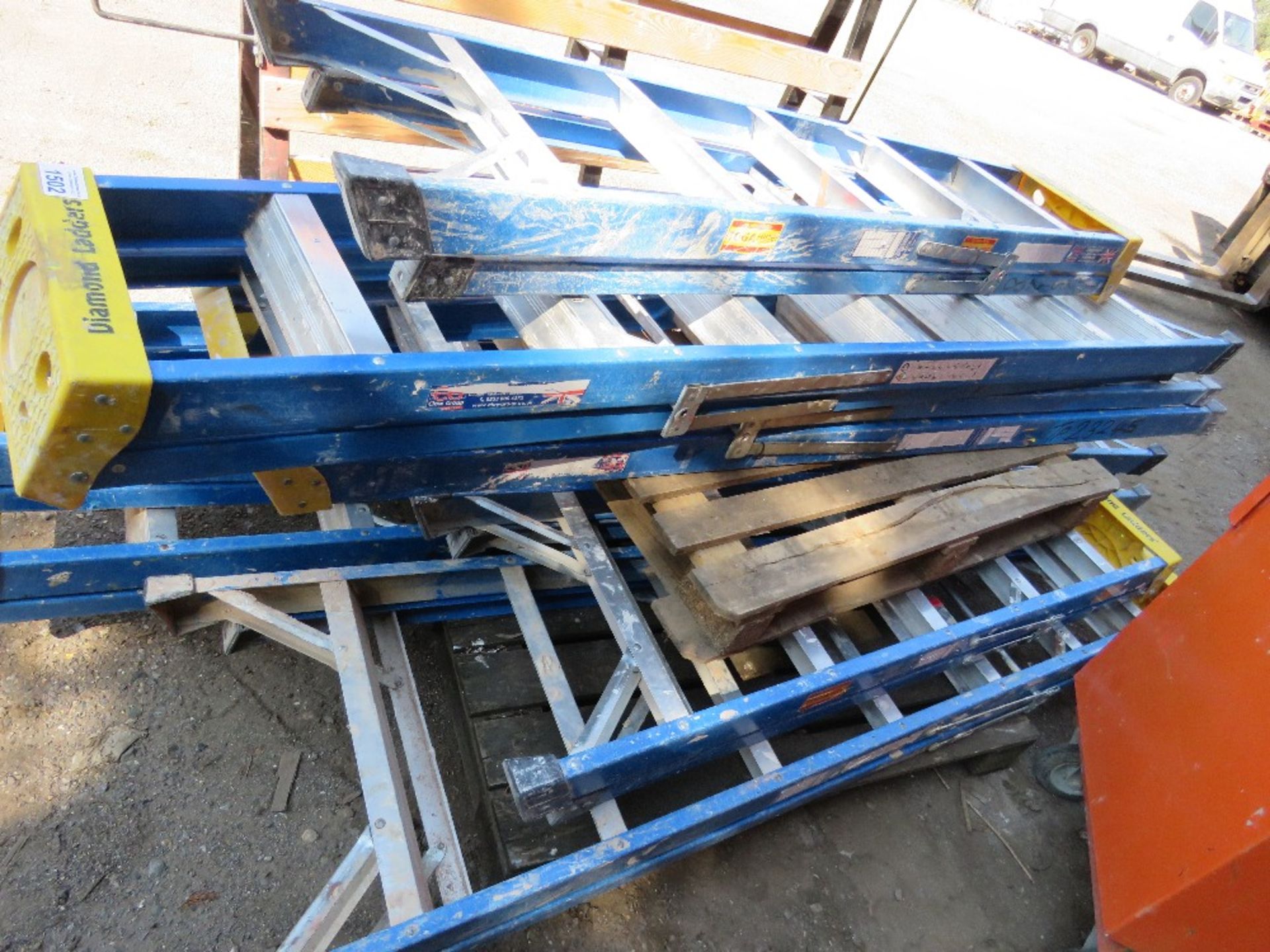 7NO ASSORTED GRP STEP LADDERS. - Image 2 of 2