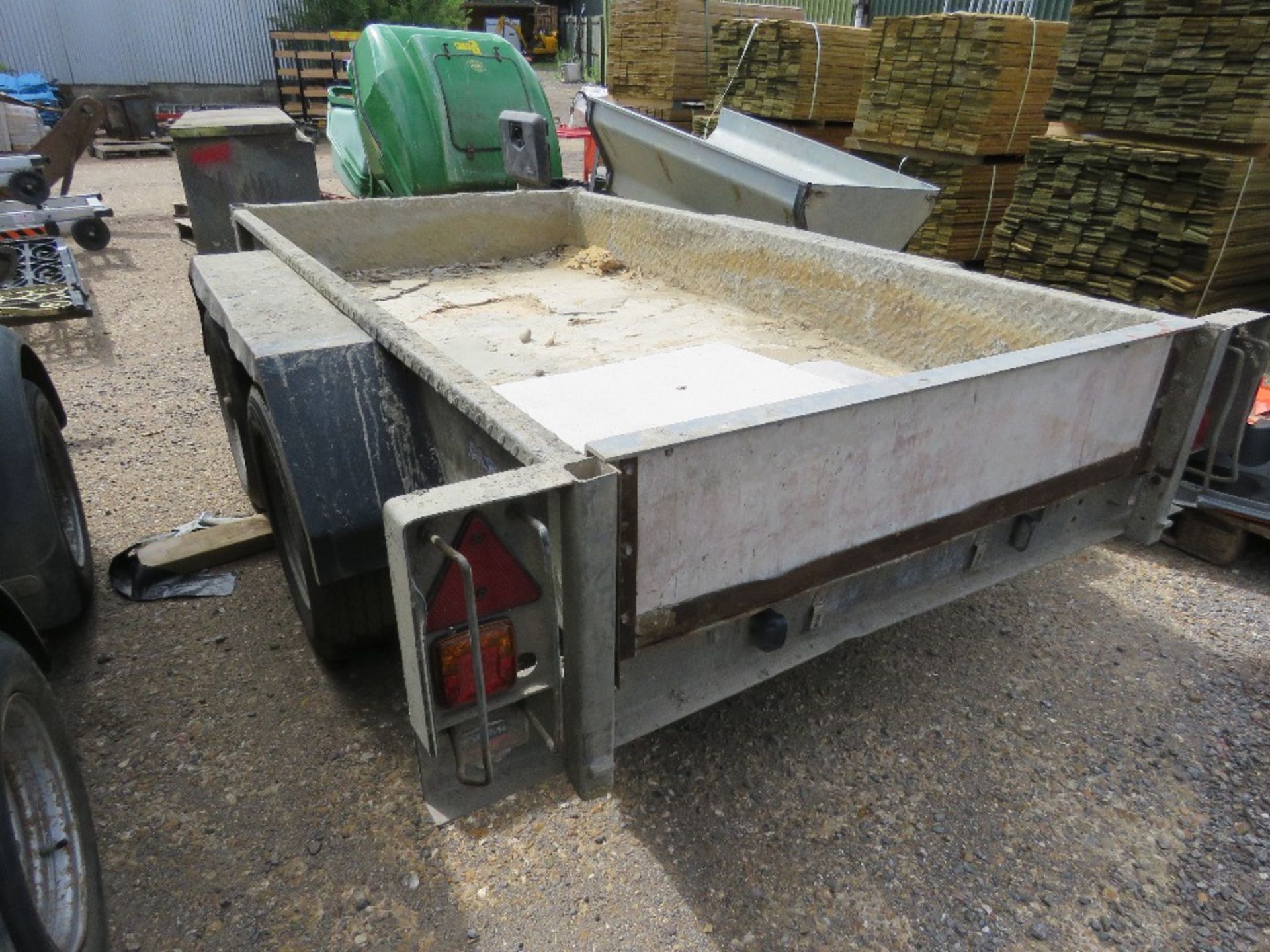 INDESPENSION TYPE TWIN AXLED PLANT TRAILER 8FT X 4FT APPROX. ID:A247098/JUPPDT04. DIRECT FROM UTILIT - Image 7 of 9