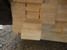 SMALL PACK OF UNTREATED TIMBER BOARDS 70MM X20MM @ 1.5M LENGTH APPROX.