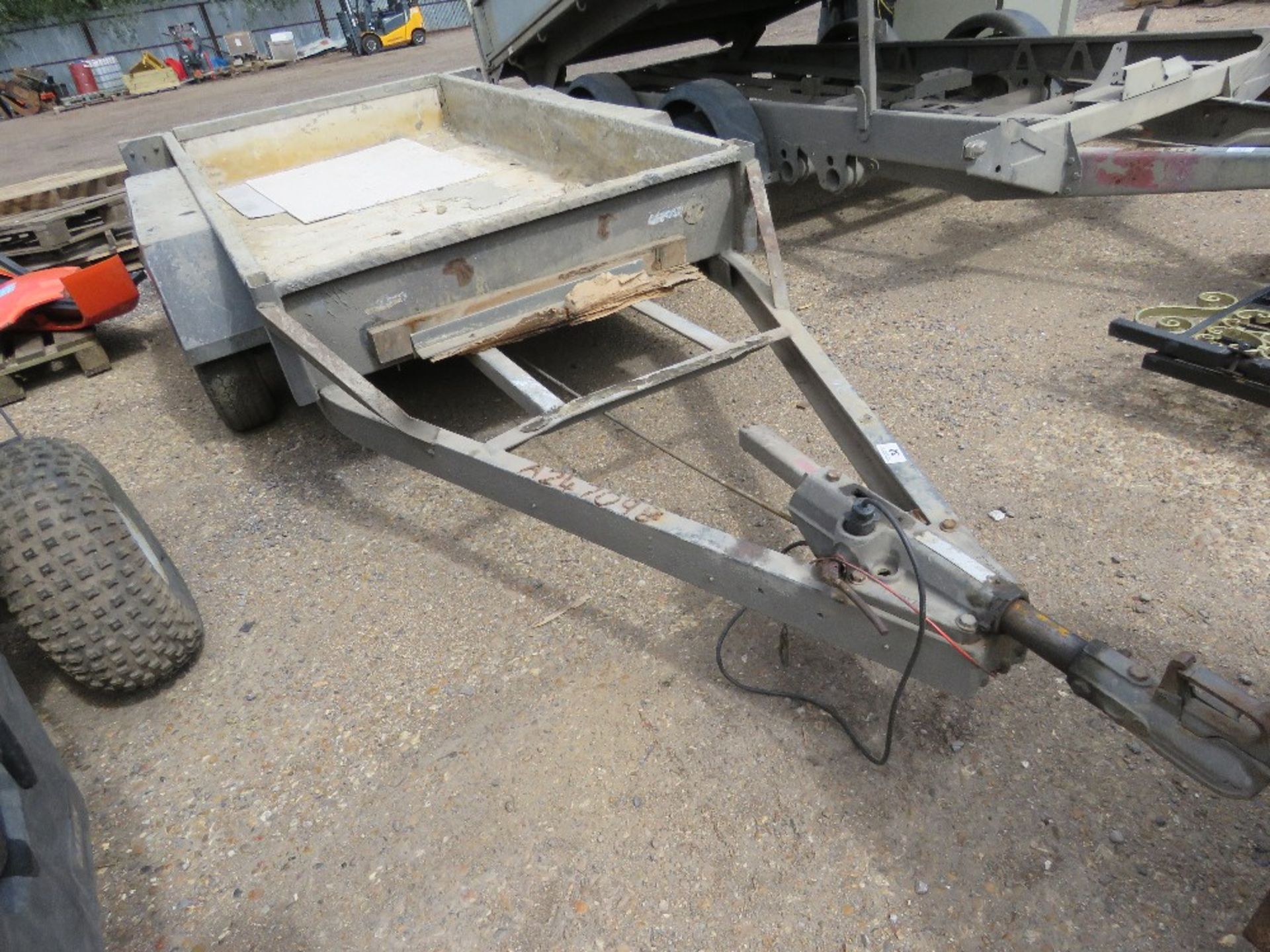 INDESPENSION TYPE TWIN AXLED PLANT TRAILER 8FT X 4FT APPROX. ID:A247098/JUPPDT04. DIRECT FROM UTILIT - Image 3 of 9