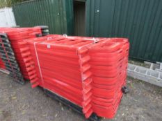STACK OF APPROXIMATELY 20NO PLASTIC CHAPTER 8 BARRIERS (NO FEET). THIS LOT IS SOLD UNDER THE AUCT