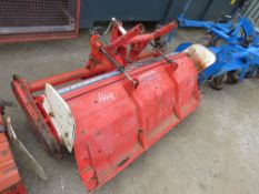 COMPACT TRACTOR MOUNTED ROTORVATOR TILLER UNIT.
