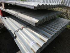 PACK OF 50NO 10FT CORRUGATED GALVANISED ROOFING SHEETS, EXTRA WIDE AT 1.14M WIDTH APPROX.