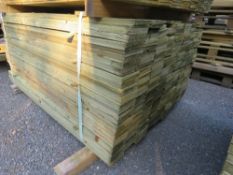LARGE PACK OF PRESSURE TREATED FEATHER EDGE FENCE CLADDING TIMBER BOARDS. 1.5M LENGTH X 100MM WIDTH