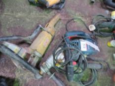 3 X POWER TOOLS: 2 X DRILLS PLUS A BLOCK SAW. THIS LOT IS SOLD UNDER THE AUCTIONEERS MARGIN SCHEM