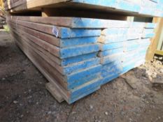 PACK OF 40NO METAL ENDED HEAVY DUTY SCAFFOLD BOARDS 29CM WIDTH X 2.5M LENGTH APPROX.
