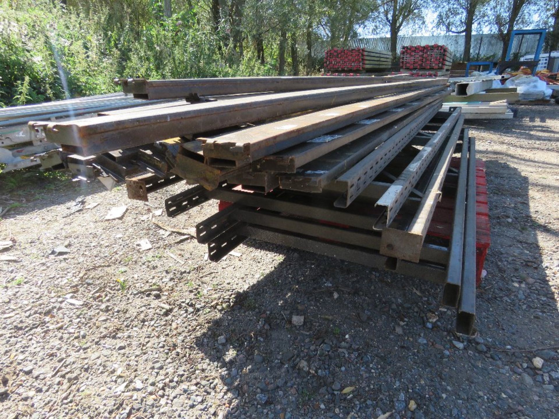 LIGHT WEIGHT RACKING, BROWN COLOURED, 2.13M HEIGHT APPROX. THIS LOT IS SOLD UNDER THE AUCTIONEERS - Image 3 of 4