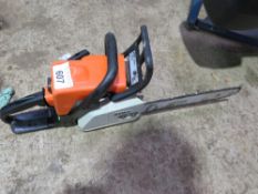 STIHL MS180 PETROL ENGINED CHAINSAW. THIS LOT IS SOLD UNDER THE AUCTIONEERS MARGIN SCHEME, THEREF