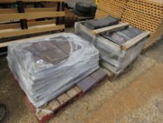 2 LARGE STILLAGES CONTAINING PRE USED ROOFING SLATES.