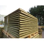 26NO FEATHER EDGE CLAD FENCING PANELS, PRESSURE TREATED, 1.8M X 1.83M APPROX.