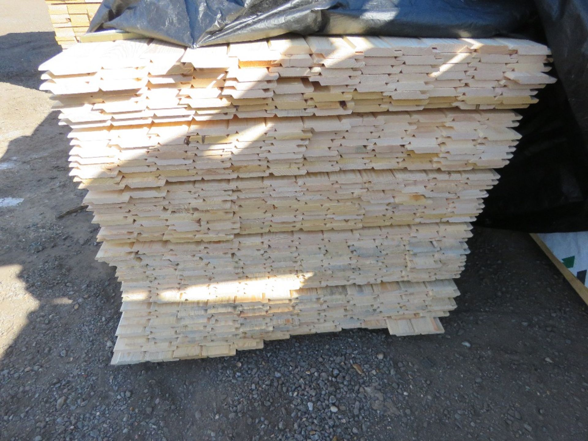 LARGE PACK OF UNTREATED SHIPLAP TIMBER CLADDING BOARDS. 1.83M LENGTH X 100MM WIDTH APPROX. - Image 2 of 3