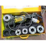 REMS AMIGO 110V PIPE THREADER SET IN BOX SOURCED FROM LARGE CONSTRUCTION COMPANY LIQUIDATION.