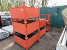 7NO METAL STILLAGES: 5 ENCLOSED AND 2 MESH SIDED. THIS LOT IS SOLD UNDER THE AUCTIONEERS MARGIN S
