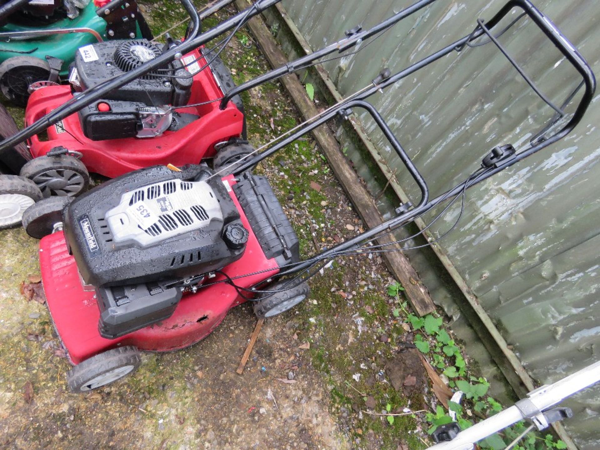 MOUNTFIELD PETROL ENGINED ROTARY LAWNMOWER. NO COLLECTOR. THIS LOT IS SOLD UNDER THE AUCTIONEER