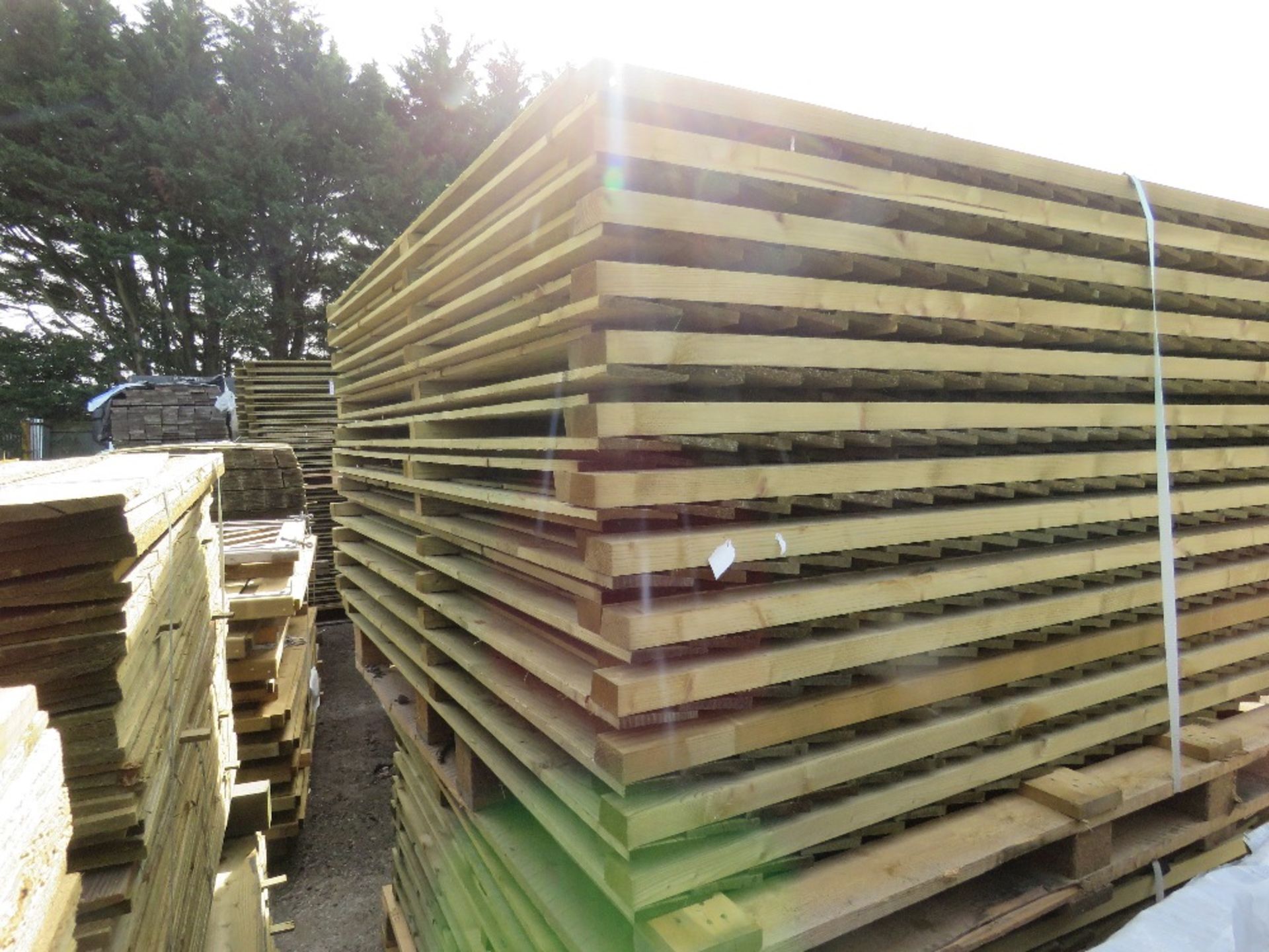 26NO FEATHER EDGE CLAD FENCING PANELS, PRESSURE TREATED, 1.8M X 1.83M APPROX. - Image 2 of 5