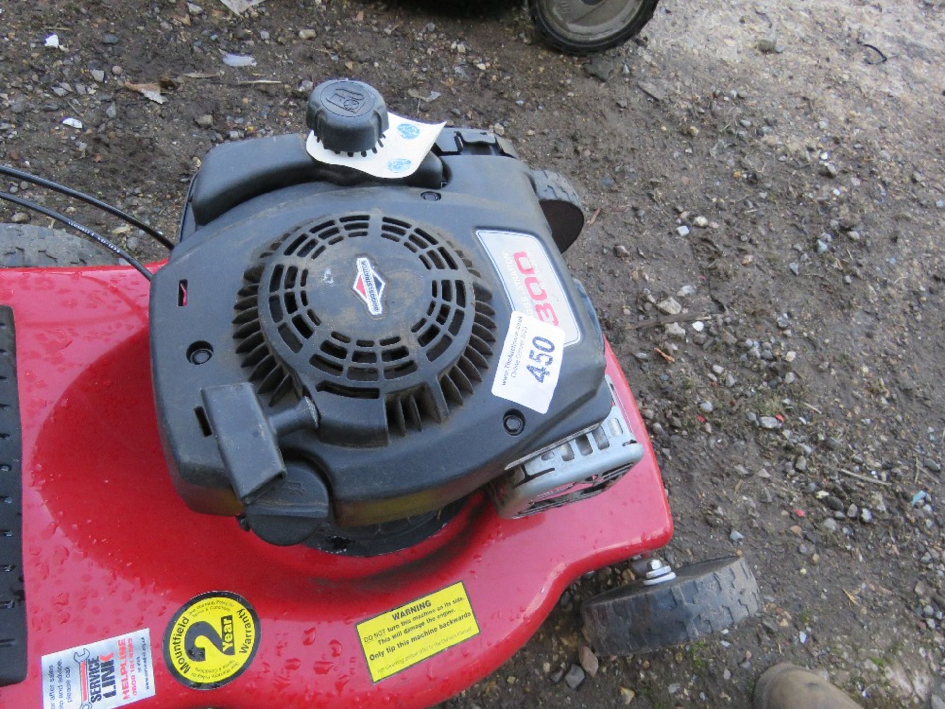 MOUNTFIELD PETROL ENGINED ROTARY LAWNMOWER. WITH COLLECTOR. THIS LOT IS SOLD UNDER THE AUCTIONEE - Image 3 of 4