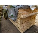 LARGE PACK OF UNTREATED SHIPLAP TIMBER CLADDING BOARDS: 1.74M LENGTH X 100MM WIDTH APPROX.