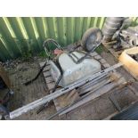 WHEELBARROW PLUS ASSORTED HAND TOOLS. THIS LOT IS SOLD UNDER THE AUCTIONEERS MARGIN SCHEME, THERE