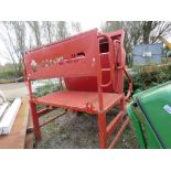 CONQUIP CONCRETE FUNNEL SKIP WASHING STAND PLUS A 006 SIZE FUNNEL SKIP WITH OUTLET TUBE.