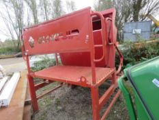 CONQUIP CONCRETE FUNNEL SKIP WASHING STAND PLUS A 006 SIZE FUNNEL SKIP WITH OUTLET TUBE.