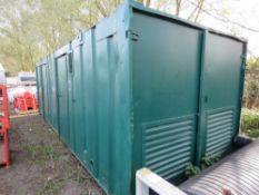 SECURE SITE WELFARE OFFICE CABIN, 32FT LENGTH X 10FT WIDTH APPROX WITH STEPHILL 10KVA GENERATOR. ACC