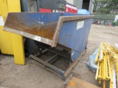 FORKLIFT MOUNTED TIP SKIP, LARGE SIZED. SOURCED FROM SITE CLOSURE.