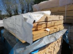 SMALL PACK OF UNTREATED HIT AND MISS TIMBER CLADDING BOARDS. 1.75M LENGTH X 100MM WIDTH APPROX.