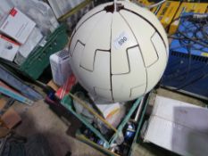 3 X BOXES OF ELECTRICAL SUNDRIES PLUS A BALL LIGHT. THIS LOT IS SOLD UNDER THE AUCTIONEERS MARGIN