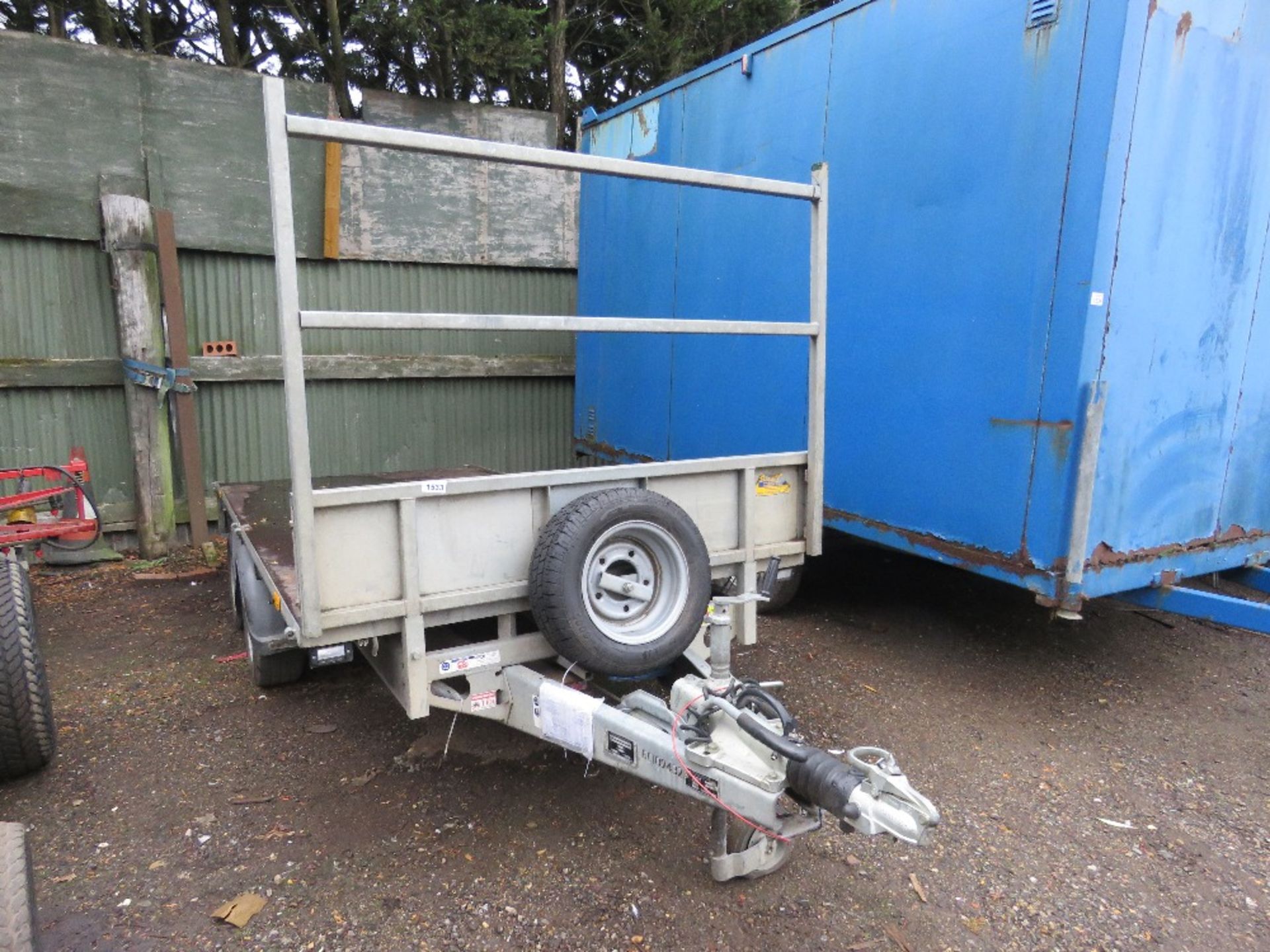 IFOR WILLIAMS TWIN AXLED PLANT TRAILER 12FTX5FT YEAR 2016 BUILD, 3500KG RATED, SN: SCKD00000G5124949