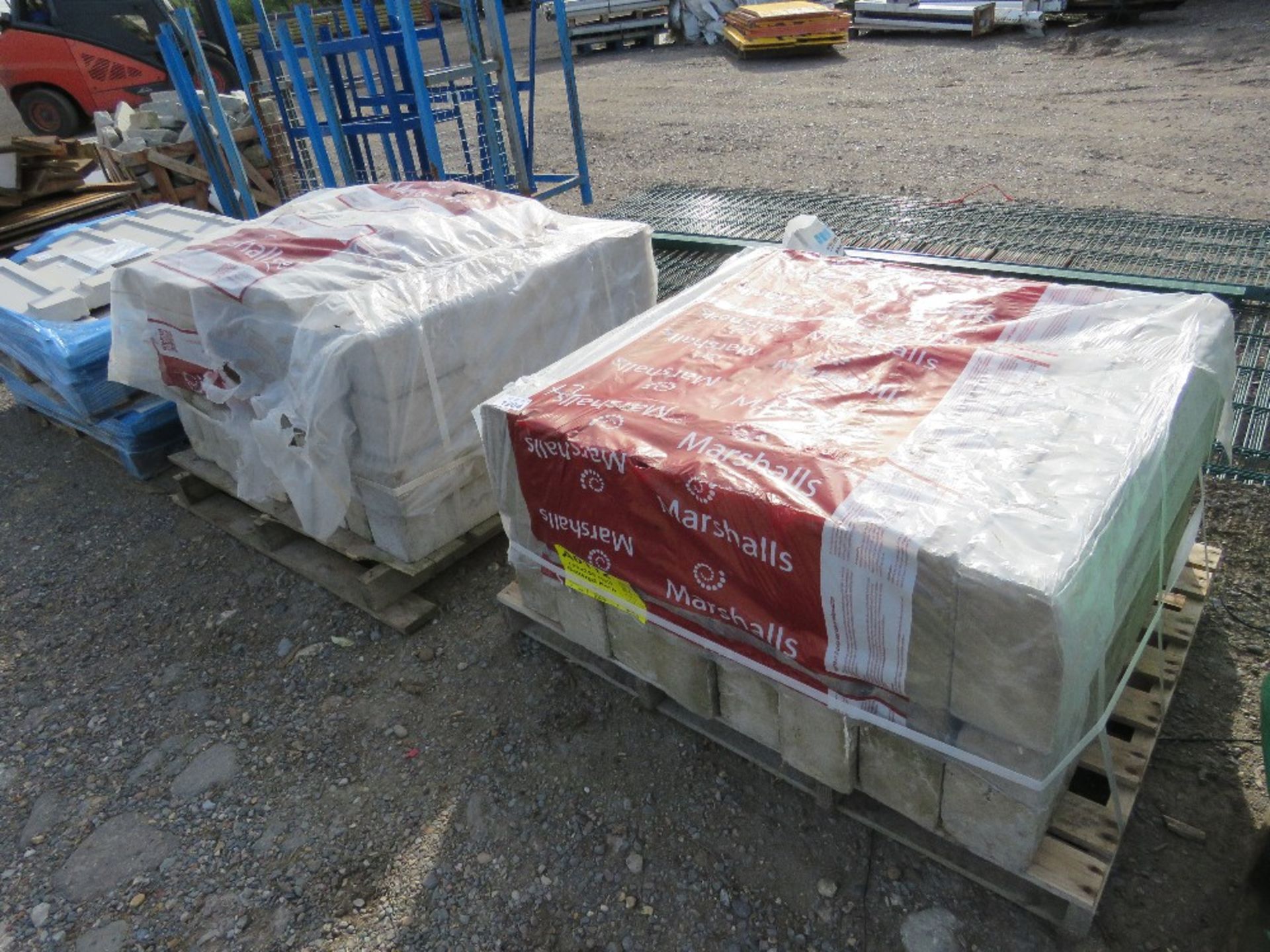 2 X PALLETS OF CONCRETE KERBS. THIS LOT IS SOLD UNDER THE AUCTIONEERS MARGIN SCHEME, THEREFORE N