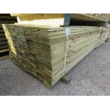 LARGE PACK OF PRESSURE TREATED FEATHER EDGE FENCE CLADDING TIMBER BOARDS. 1.8M LENGTH X 100MM WIDTH