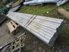2 X LARGE BUNDLES OF GALVANISED BOX TUBES, BELIEVED TO BE LORRY CURTAIN TOP RUNNERS, 45MM X 40MM @ 4